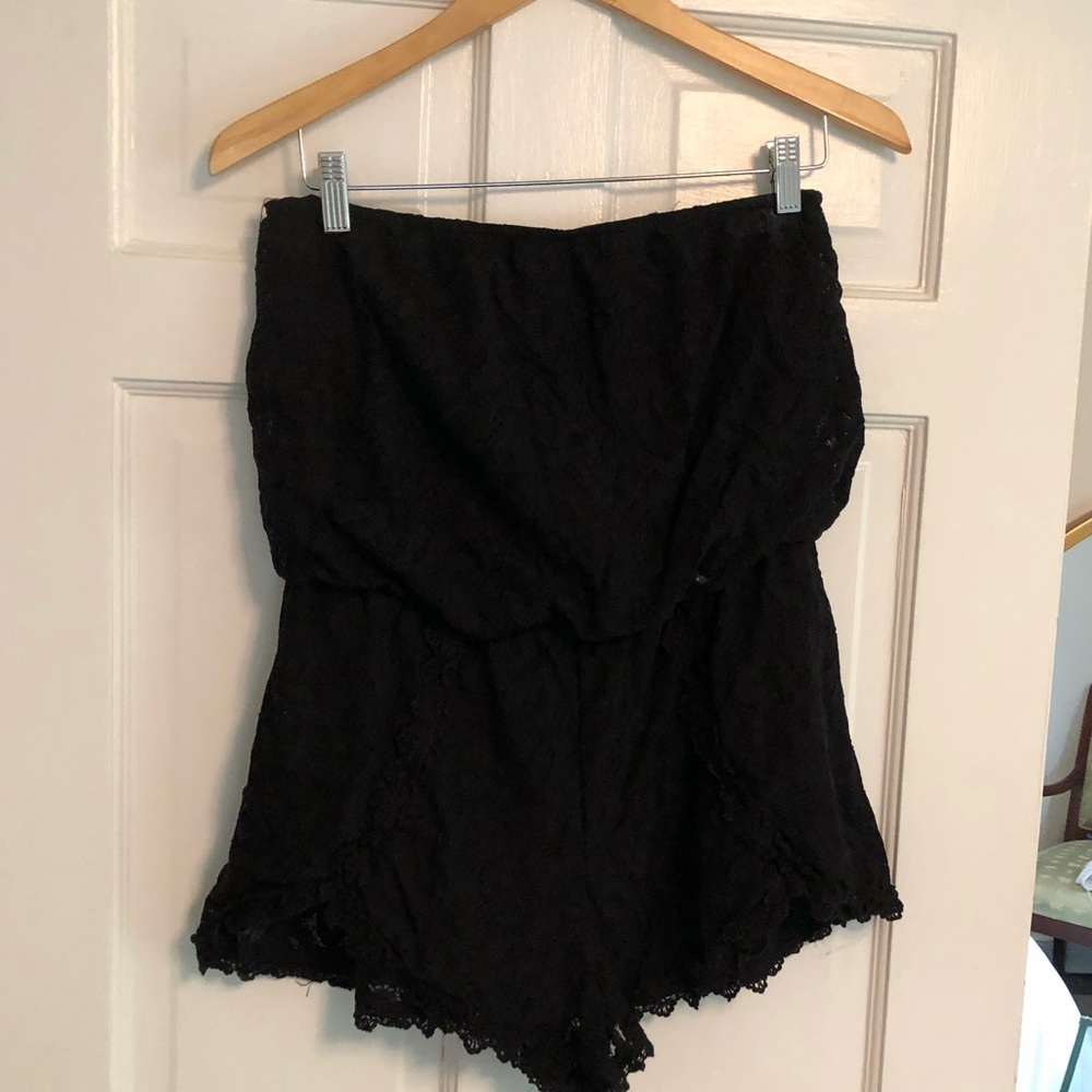 Black lace romper